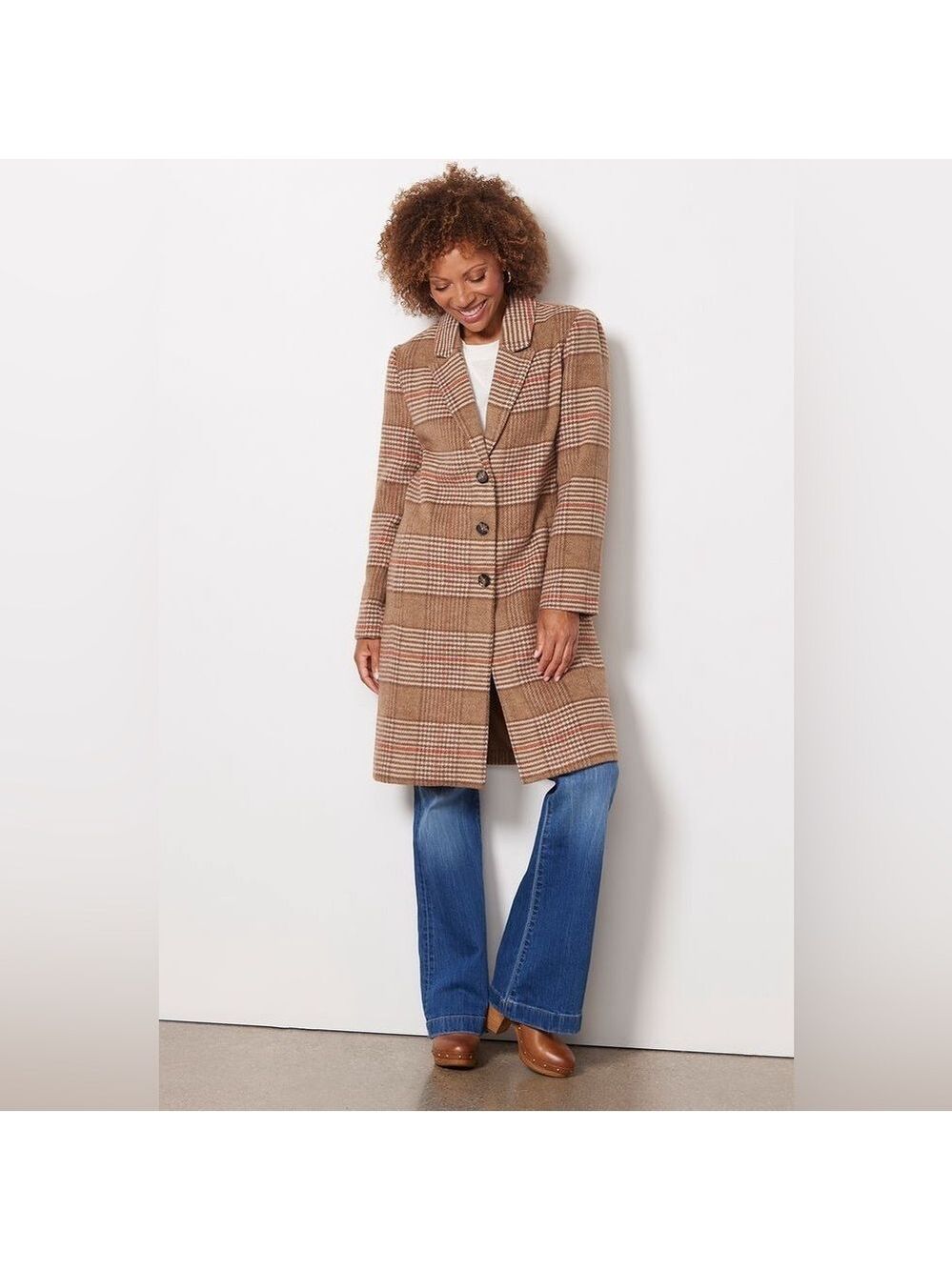 Evereve Rose Coat Brown Heavy Pea Coat Size XS NWOT - Picture 2 of 8